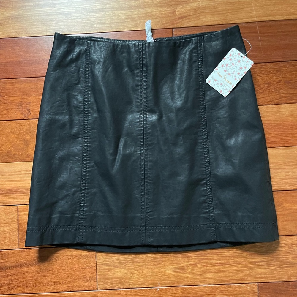 Free People Leather Skirt